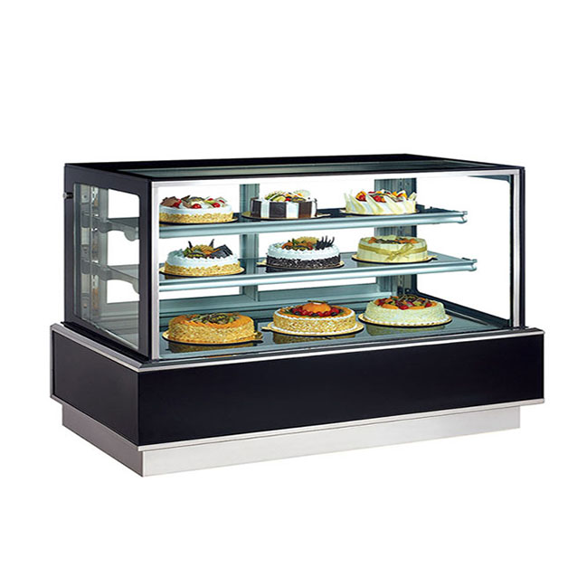 floor standing glass cake display counter